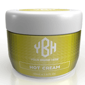 Private label hot cream with custom packaging for your brand.